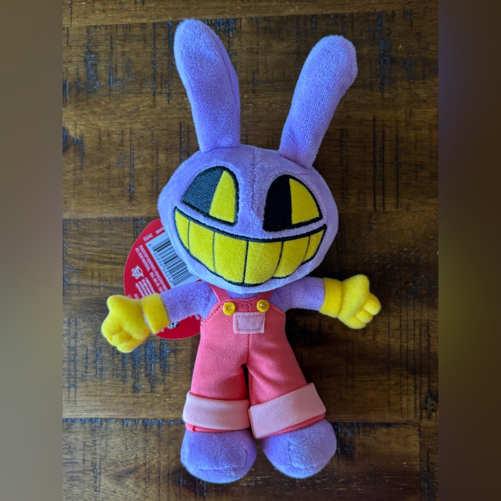 New Moose Toys The Amazing Digital Circus TADC Jax Purple Plushie 8" Toy